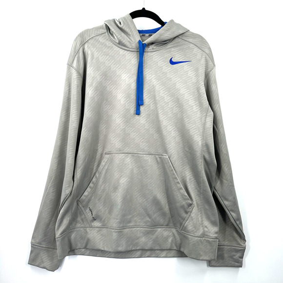 Nike Other - Nike Therma Fit Grey Long Sleeve Hoodie Pullover Size L Casual Athletic Outdoor